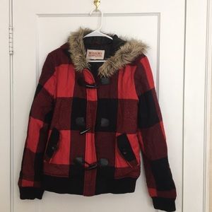 Buffalo Plaid bomber jacket